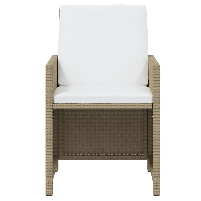 Set da Pranzo da Giardino 13 pz con Cuscini in Polyrattan Beige 3095623