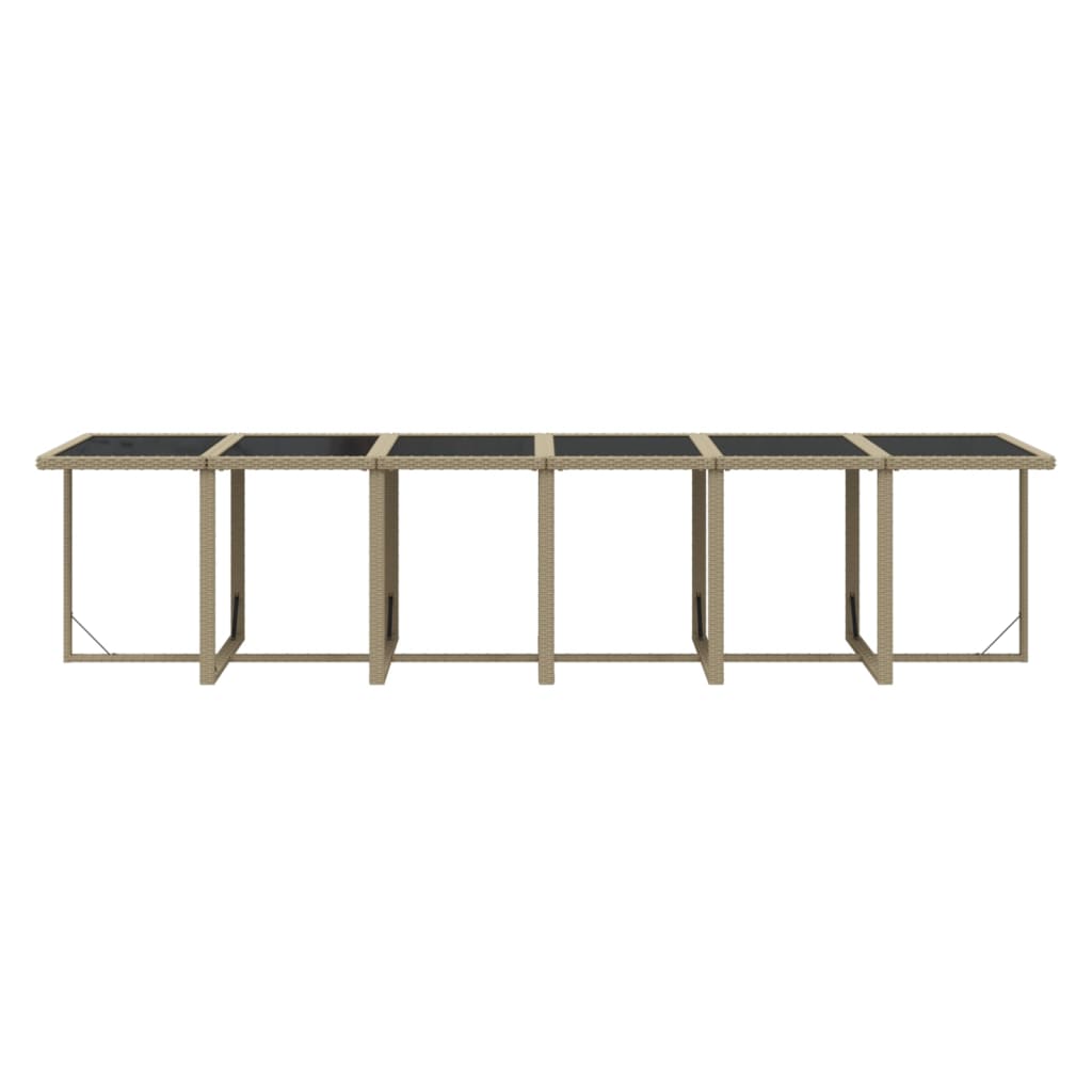 Set da Pranzo da Giardino 13 pz con Cuscini in Polyrattan Beige 3095623