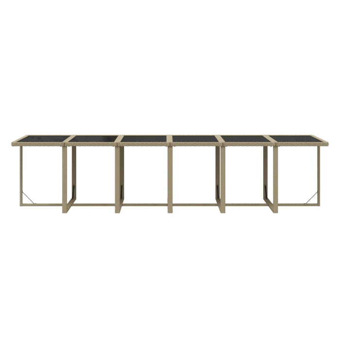 Set da Pranzo da Giardino 13 pz con Cuscini in Polyrattan Beige 3095623