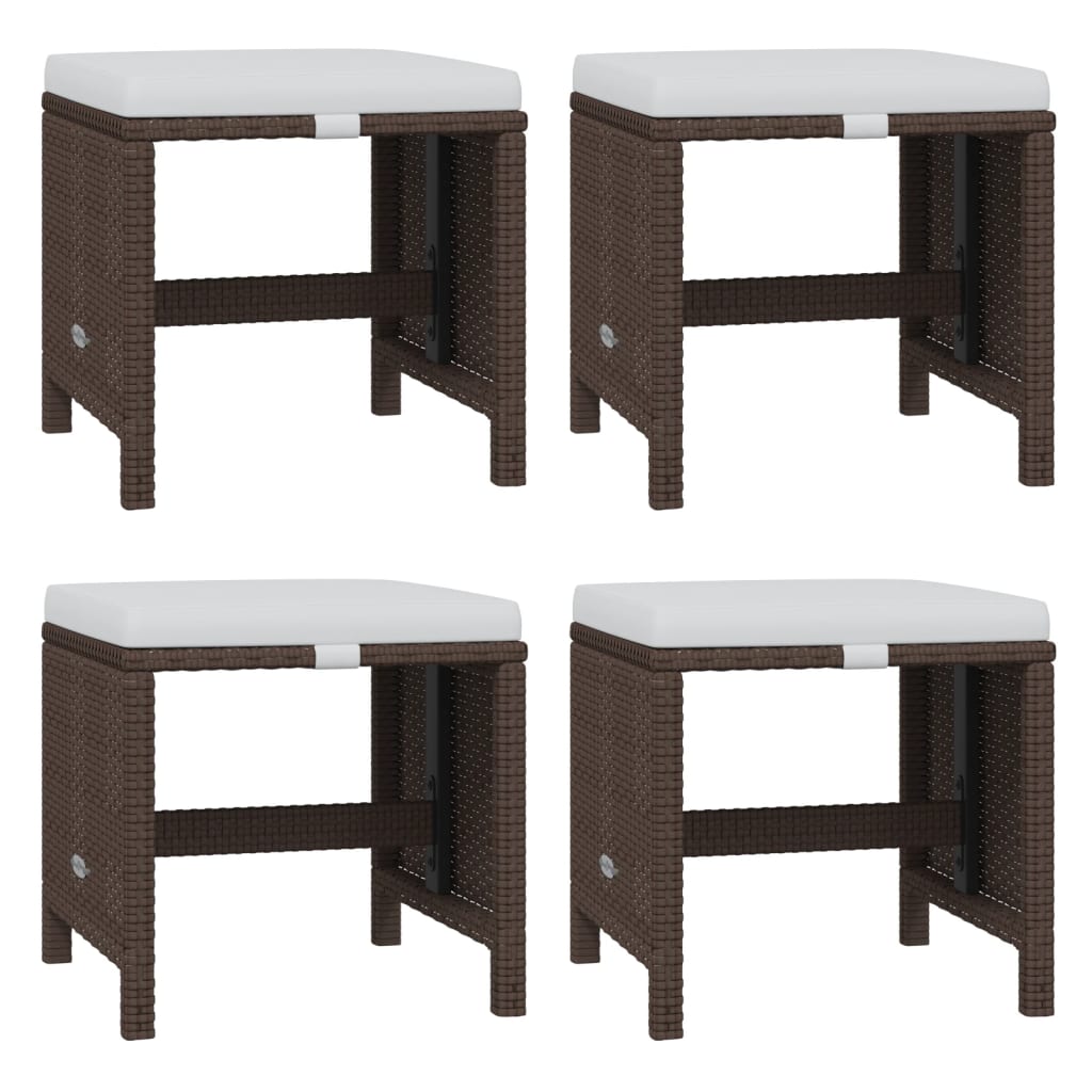 Set da Pranzo per Giardino 21pz con Cuscini in Polyrattan Beige 3095676