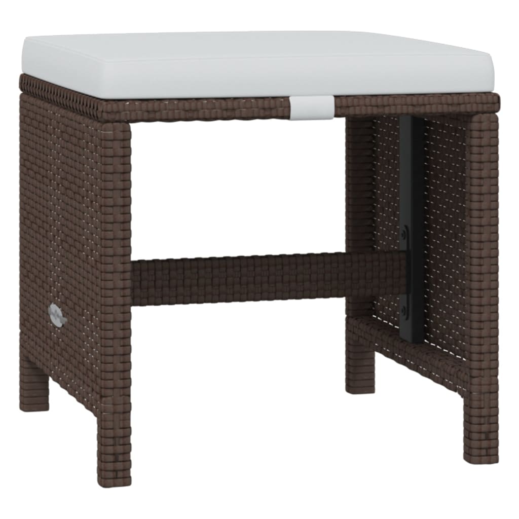 Set da Pranzo per Giardino 21pz con Cuscini in Polyrattan Beige 3095676