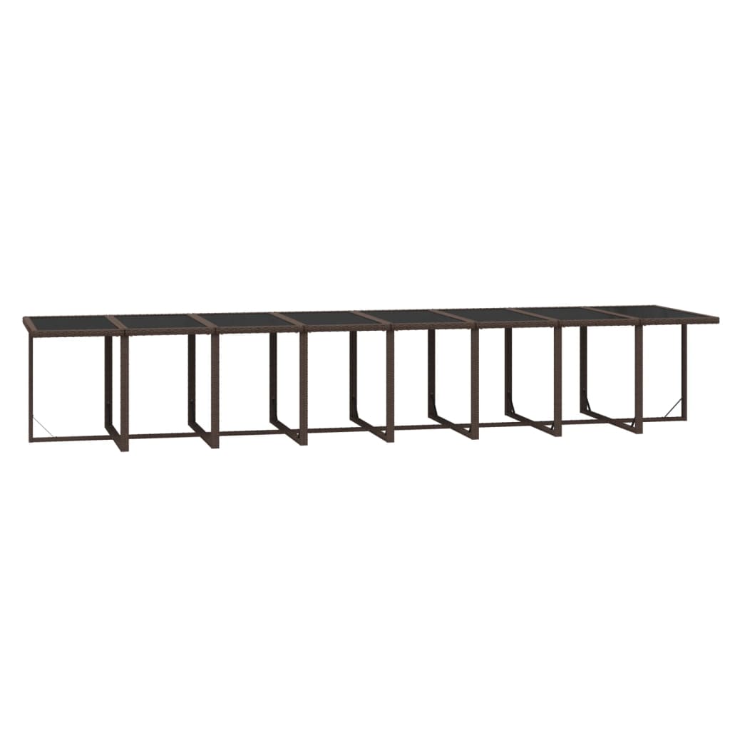 Set da Pranzo per Giardino 21pz con Cuscini in Polyrattan Beige 3095676