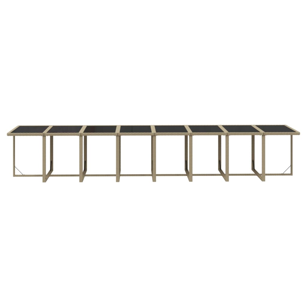 Set da Pranzo per Giardino 21pz con Cuscini in Polyrattan Beige 3095678