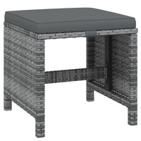 Set da Pranzo per Giardino 21 pz con Cuscini Polyrattan Grigio 3095688