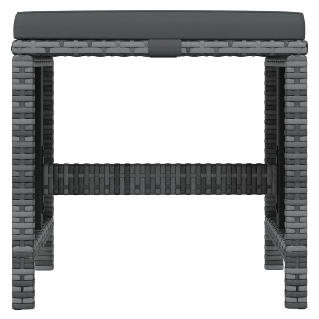 Set da Pranzo per Giardino 21 pz con Cuscini Polyrattan Grigio 3095688