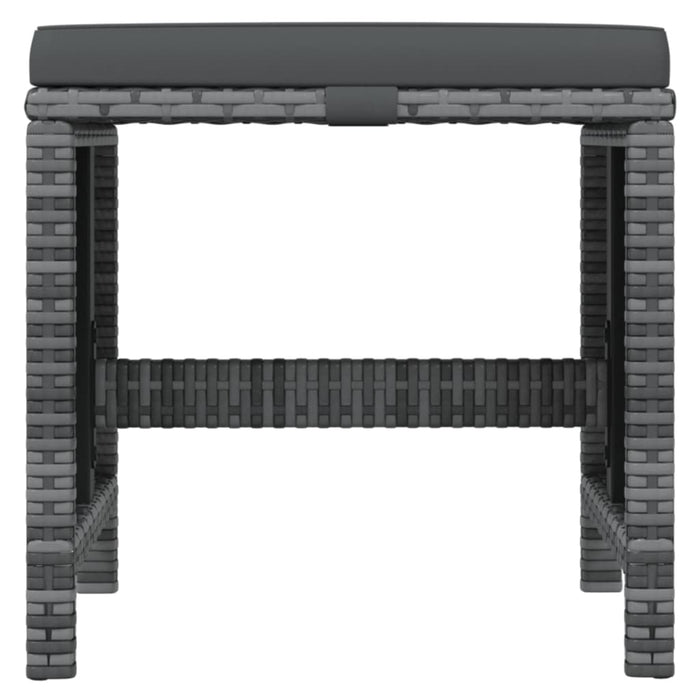 Set da Pranzo per Giardino 21 pz con Cuscini Polyrattan Grigio 3095688