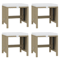 Set da Pranzo per Giardino 21pz con Cuscini in Polyrattan Beige 3095691