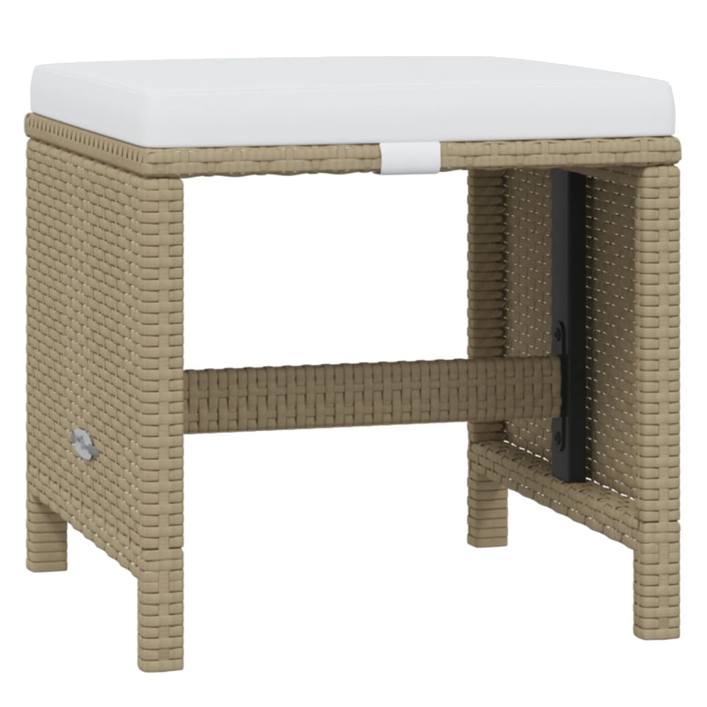 Set da Pranzo per Giardino 21pz con Cuscini in Polyrattan Beige 3095691