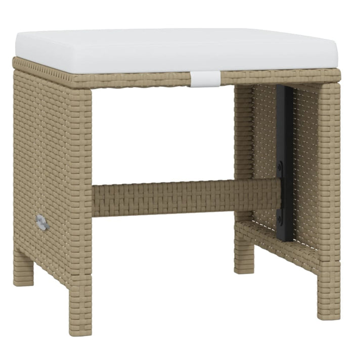 Set da Pranzo per Giardino 21pz con Cuscini in Polyrattan Beige 3095691