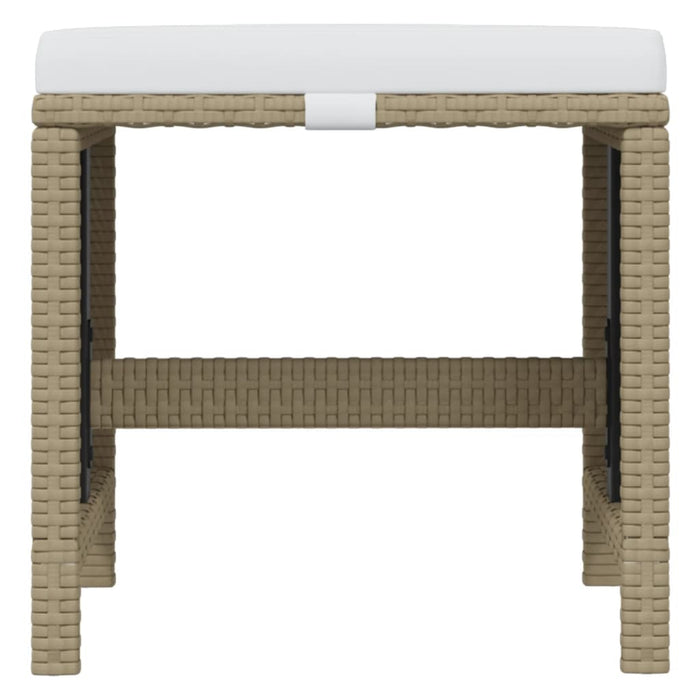 Set da Pranzo per Giardino 21pz con Cuscini in Polyrattan Beige 3095691