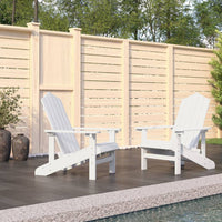Sedie da Giardino Adirondack 2 pz in HDPE Bianco cod mxl 6695