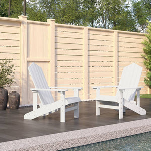 Sedie da Giardino Adirondack 2 pz in HDPE Bianco cod mxl 6695