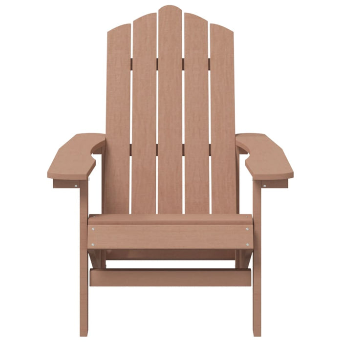 Sedia da Giardino con Tavolo Adirondack in HDPE Marrone 3095702