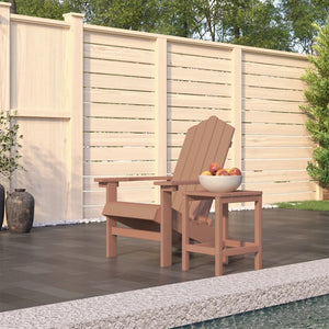 Sedia da Giardino con Tavolo Adirondack in HDPE Marrone 3095702