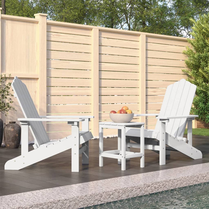 Sedie da Giardino con Tavolo Adirondack in HDPE Bianco cod mxl 6758