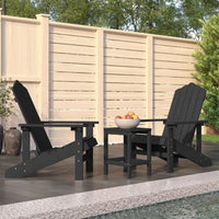 Sedie da Giardino con Tavolo Adirondack in HDPE Antracite 3095705