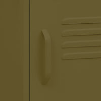 Comodini 2 pz Verde Oliva 35x35x51 cm in Acciaio 3095205