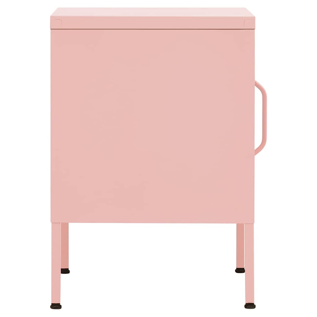 Comodini 2 pz Rosa 35x35x51 cm in Acciaio 3095209