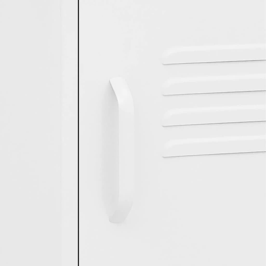 Comodini 2 pz Bianchi 35x35x51 cm in Acciaio 3095213