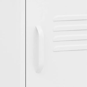 Comodini 2 pz Bianchi 35x35x51 cm in Acciaio 3095213