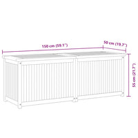 Cassa da Giardino 150x50x55 cm in Legno Massello di Teak cod mxl 69290