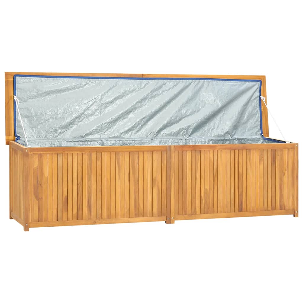 Cassa da Giardino 200x50x55 cm in Legno Massello di Teak 318735