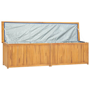 Cassa da Giardino 200x50x55 cm in Legno Massello di Teak 318735