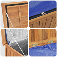 Cassa da Giardino 200x50x55 cm in Legno Massello di Teak 318735