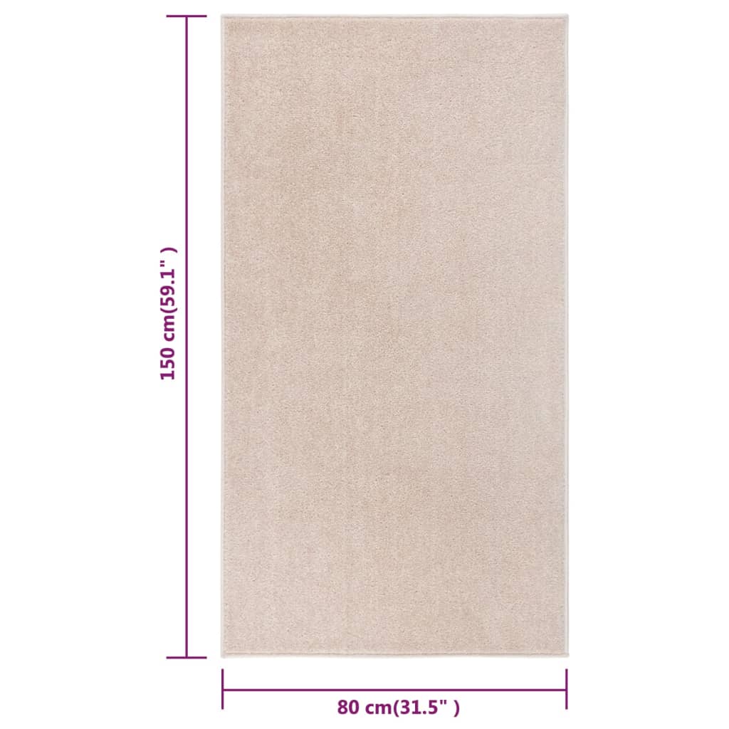 Tappeto a Pelo Corto 80x150 cm Beige Scuro cod mxl 64634