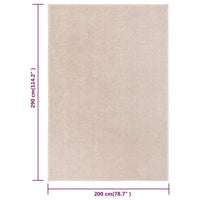Tappeto a Pelo Corto 200x290 cm Beige Scuro 340342