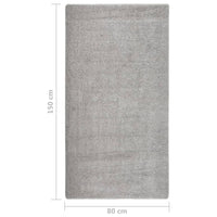 Tappeto Shaggy Grigio Chiaro 80x150 cm Antiscivolo cod mxl 76635