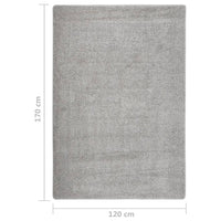 Tappeto Shaggy Grigio Chiaro 120x170 cm Antiscivolo cod mxl 67382