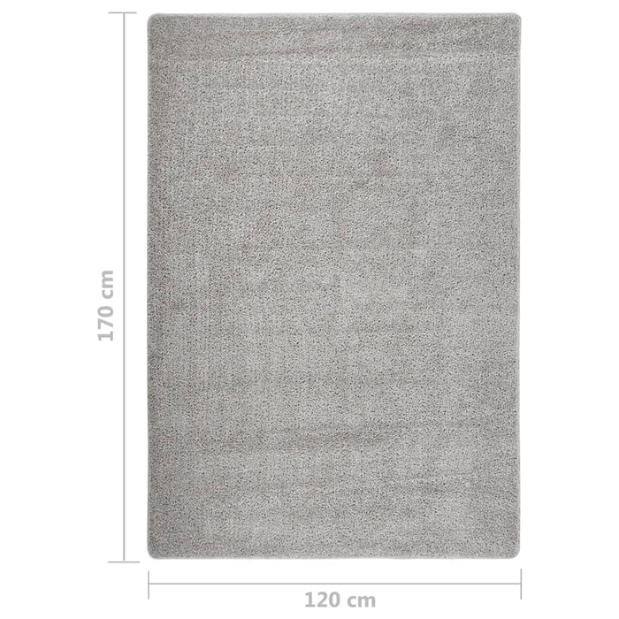 Tappeto Shaggy Grigio Chiaro 120x170 cm Antiscivolo cod mxl 67382