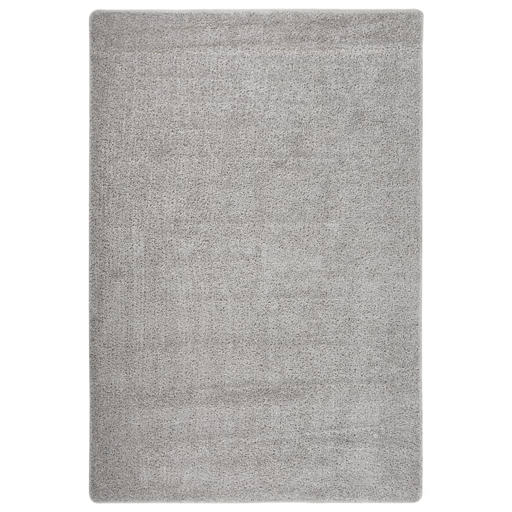 Tappeto Shaggy Grigio Chiaro 140x200 cm Antiscivolocod mxl 80378