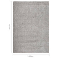 Tappeto Shaggy Grigio Chiaro 160x230 cm Antiscivolo 340385