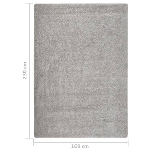Tappeto Shaggy Grigio Chiaro 160x230 cm Antiscivolo 340385