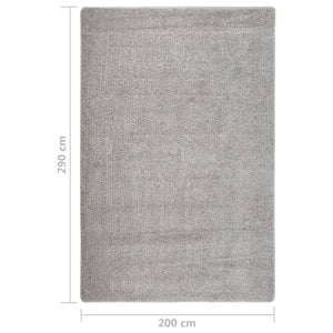 Tappeto Shaggy Grigio Chiaro 200x290 cm Antiscivolo cod mxl 74330