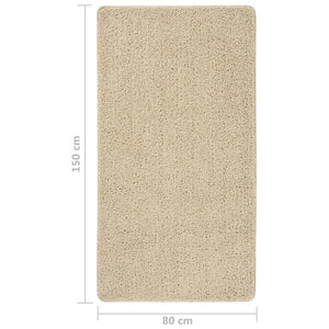 Tappeto Shaggy Crema 80x150 cm Antiscivolo 340387