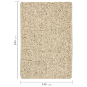 Tappeto Shaggy Crema 140x200 cm Antiscivolo cod mxl 74342