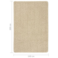 Tappeto Shaggy Crema 140x200 cm Antiscivolo 340389