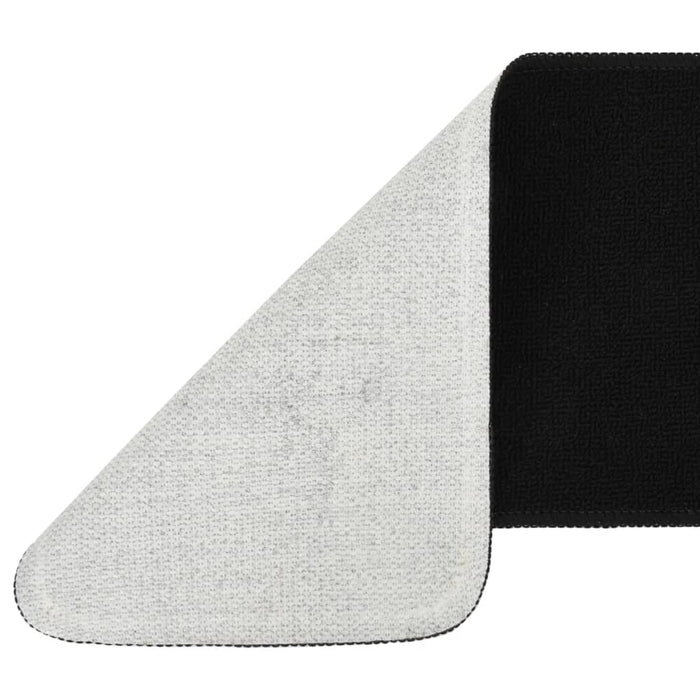 Tappetini per Scale 15 pz 60x25cm Neri Antiscivolo Rettangolari 340392