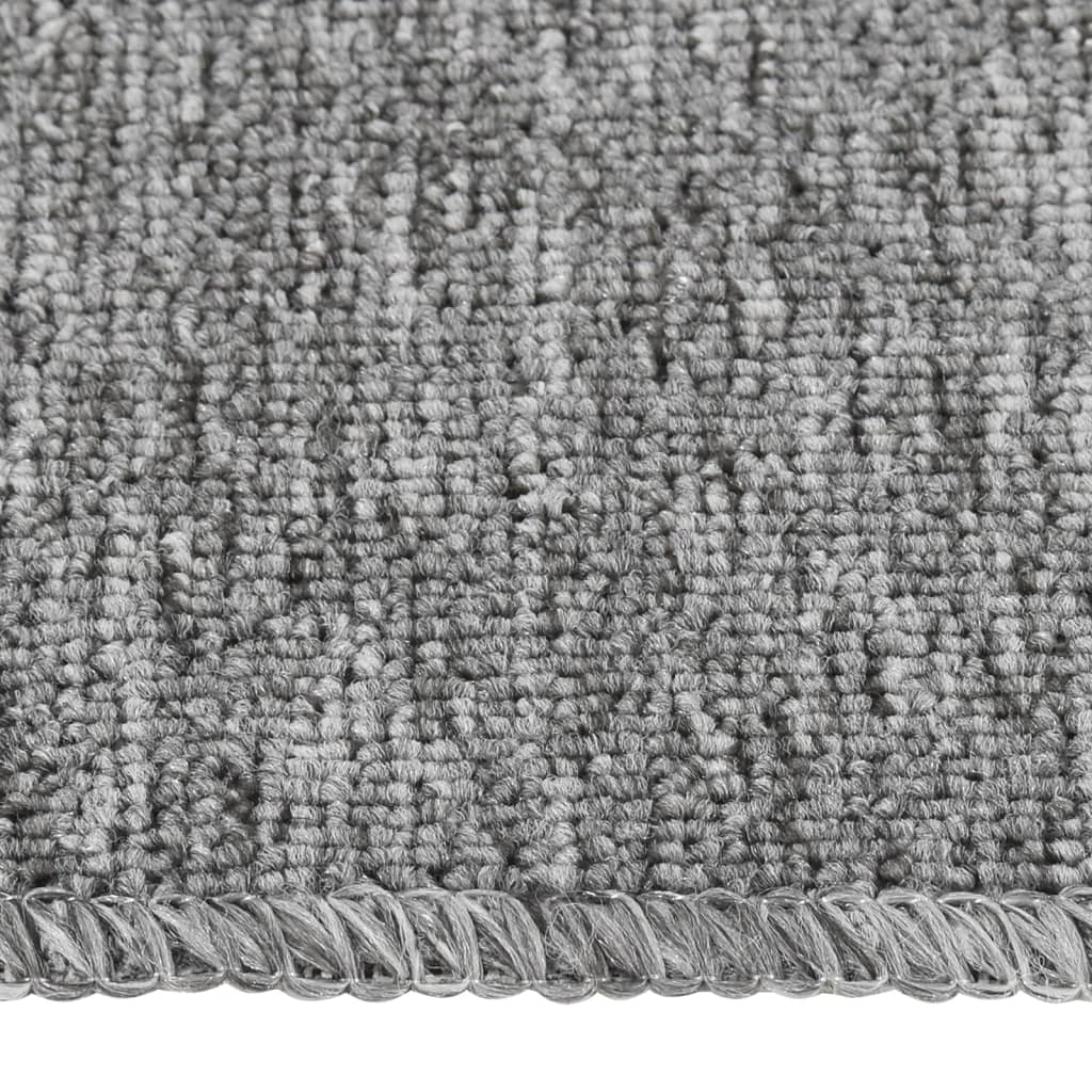 Tappetini Scale 15 pz 60x25 cm Grigi Antiscivolo Rettangolari 340396