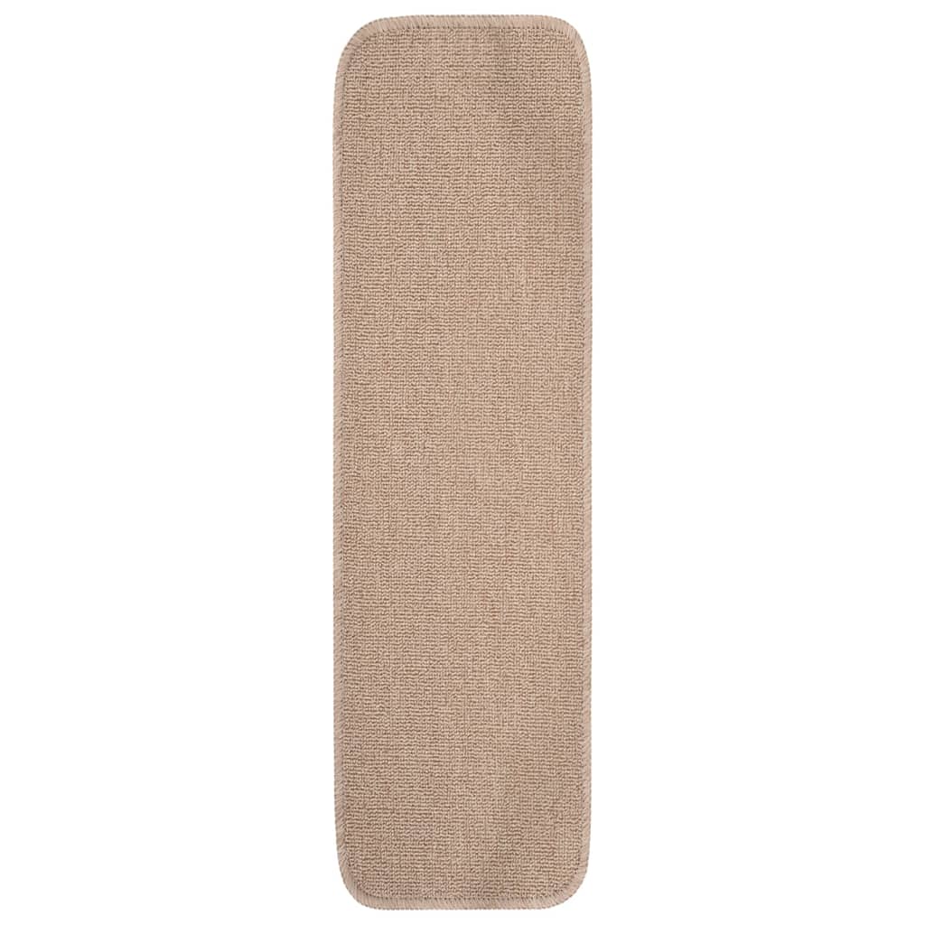 Tappetini Scale Antiscivolo 15 pz 75x20 cm Beige Rettangolari 340403