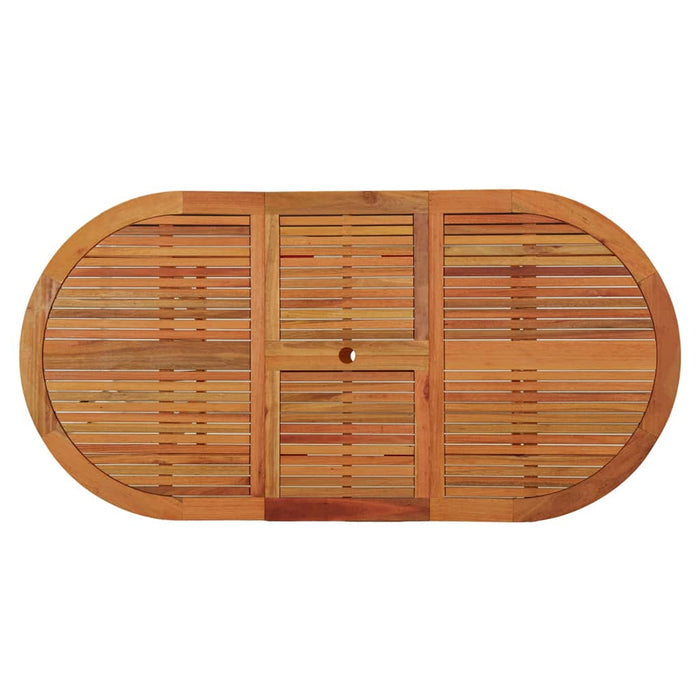 Tavolo da Giardino 200x100x75 cm in Legno Massello di Eucalipto 316072