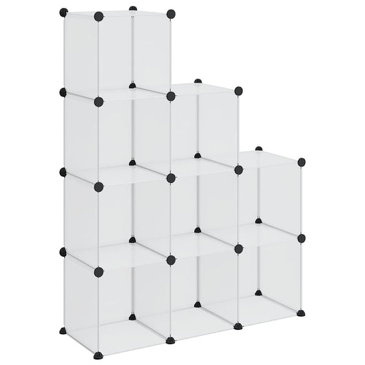 Organizzatore Portaoggetti con 9 Cubi Trasparenti in PP 340551