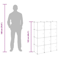 Contenitore a Cubo con 12 Cubi e Ante Trasparente PP 340555