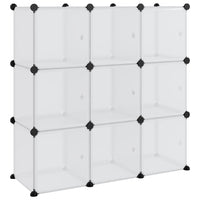 Contenitore a Cubo con 9 Cubi e Ante Trasparente PP 340557
