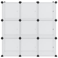 Organizzatore Portaoggetti con 9 Cubi e Ante Trasparenti in PP cod mxl 43185