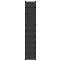 Scarpiera Nera 44x32x174 cm in PP cod mxl 77166