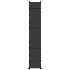 Scarpiera Nera 44x32x174 cm in PP 340560